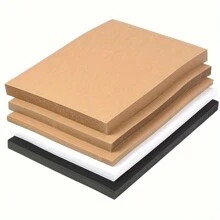 20/50 Blatt 250 g/m² dicker doppelseitiger matter Hartkarton in Weiß und Schwarz, Rindslederfarbe, A4 (8,26 x 11,69 Zoll), Skizzenmalerei, Buntstift, handgefertigt, dickes Hartpapier - 250 g/m² - Übersicht 4