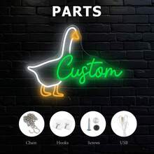 1 đèn neon tùy chỉnh, biển báo động vật dễ thương, trang trí nhà theo yêu cầu, cấp nguồn qua USB và độ sáng đèn LED có thể điều chỉnh, thích hợp làm quà tặng cho Halloween, Giáng sinh và năm mới - Nhiều màu - Xem 44