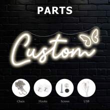 1pc Custom Neon Light, Cute Butterfly Neon Sign, Personalized Home Decoration, USB Powered And Adjustable LED Light Brightness, Suitable For Halloween, Christmas,Thanksgiving And New Year Gift Gifts Birthday Graduation - Multicolor - View 66
