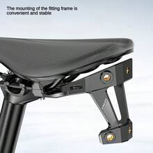 1pc Bicycle Water Bottle Cage Adapter, Adjustable Bike Saddle Mount Dual Water Bottle Holder Extension Rack - Multicolor - View 2