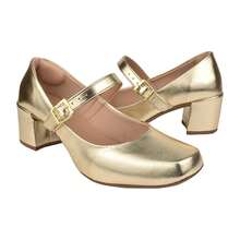 Women's Mary Jane Doll Sandals Elegant Strappy Thick Heel Fashion Comfortable Classic Gold - 金色 - 查看 4