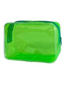 1pc Solid Color Transparent Makeup Bag PVC Material Large Capacity Toiletry Bag Convenient And Simple Storage Bag For Travel Storage Bag,Makeup Bag,Cosmetic Bag,Vacation Organizer,Large Capacity Makeup Organizer Makeup Case, For Lipstick, Brush, Skincare, Mobile Phone, Coin, Small Items, For Home,Gift,Vacation And Festival Halloween Christmas Multifunctional Use,Boho Vibes,For Holiday Beach, Bathroom Collection, Bedroom Collection, Large Capacity - Multicolor - View 16
