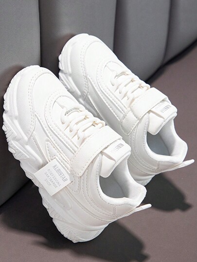 1pair Children Sports Sneakers, Unisex Indoor & Outdoor Casual Shoes, School Sporty Running Shoes, Lightweight & Anti-Slip & Breathable