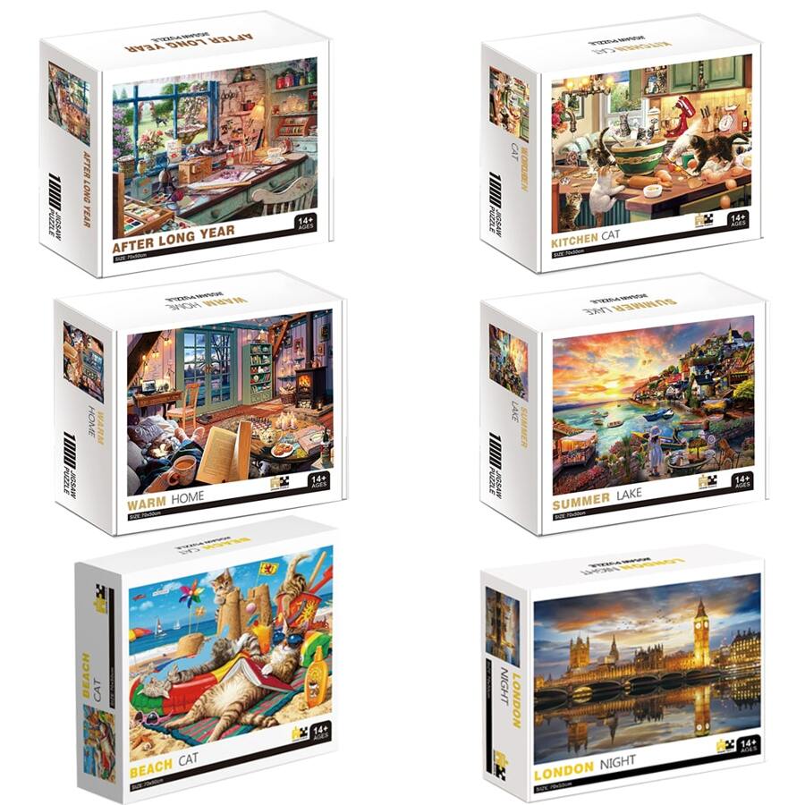 1000pcs Jigsaw Puzzles Toys For Home Decoration,70x50cm/27.56x19.68inch Big Size Art Education White Puzzles For Christmas Holiday New Year Gifts