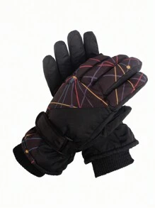 1 paar waterdichte winter warme sneeuw handschoenen voor kinderen, unisex winddichte skihandschoenen
