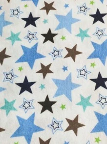 4 Pieces Of Baby Swaddle Blanket Printed With Elephant And Monkey Pattern, Made Of Flannel For Extra Softness - Blue - View 6