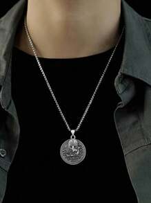 Colgante de collar de Odín vikingo para hombre, estilo escandinavo, amuleto de acero inoxidable, regalo de joyería para mujer, para boda, aniversario, Halloween, Navidad, uso, regalo