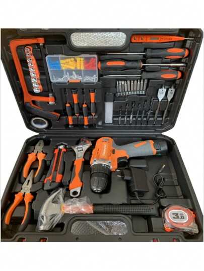 Juego De herramienta Taladro Azul 40 x 33 cm Taladro eléctrico kit