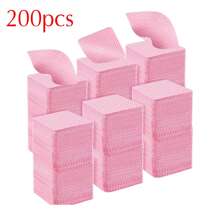 Lint Free Nail Wipes, 1000pcs/500pcs/200PCS/100pcs Nail Supplies Nail Polish Remover Wipes, Super Absorbent Soft Nail Wipes For Fingernail Polish Remover And Eyelash Extension Wipes For Nail Art Pink