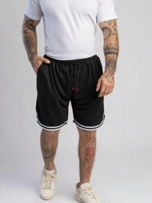 Quần short thể thao bóng rổ mềm mại và chi tiết (thoáng khí) - màu đen - Xem 3