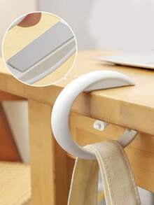 1pc Elephant Shaped Wall Hook With Anti-Slip Design - Stainless Steel Surface, Oval Shape, Plastic Material, Single Hook For Hanging Bags And Accessories (Random Style), School Supplies, Back To School Season - Multicolor - View 3