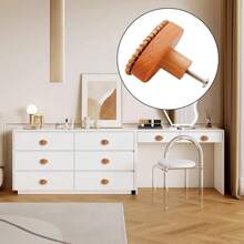1pc Natural Rattan Handles, Beech Drawer Handles, Cabinet Door Handles For Home Decoration - Multicolor - View 8
