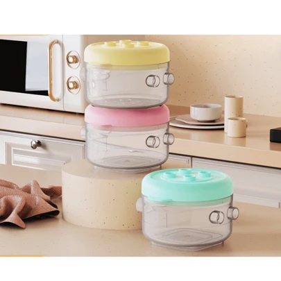 3-In-1 Baby Food Container, Portable Baby Snack Box, Storage Box, Sealed Box, Food Divider Box