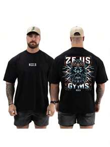 Zeus Printed Gym Top Oversized Shirt Large - màu đen - Xem 3