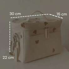 兒童熊保溫袋,嬰兒手推車收納袋,媽媽手提袋 - 米色 - 查看 3