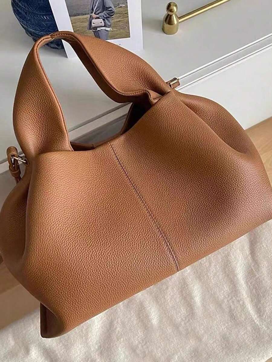 Bolsos de mujer tipo hobo fruncidos de moda, bolsos de hombro cruzados de lujo de PU de caja de alta calidad y para mujer