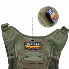 KAUKKO Borsa a tracolla patchwork in pelle da uomo con tracolla in tela vintage