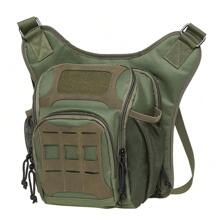 KAUKKO Borsa a tracolla patchwork in pelle da uomo con tracolla in tela vintage