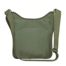 KAUKKO Borsa a tracolla patchwork in pelle da uomo con tracolla in tela vintage