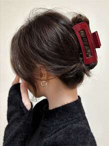 3pcs Silver Metal-Look Plastic Large Hair Claws, Luxury Hair Clips,Hair Accessories,Claw Clips,Hair Jaw Clip,Hair Clutch - View 5