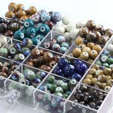 20-50 件创意窑烧陶瓷珠，适合 DIY 珠宝制作 - 非常适合手镯和项链制作用品
