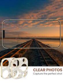 [2 Packs] Sparkling Camera Lens Protective Film Compatible With IPhone 13 Pro Max & 13 Pro Glitter Diamond Metal Lens Protective Case Accessory For 13 Pro / 13 Pro Max