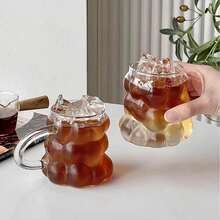 1 件 350 毫升葡萄形玻璃杯，适用于咖啡、牛奶、果汁，适合下午茶、摄影、节日礼物 - 無色 - 查看 3