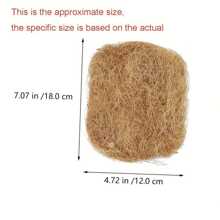 1pc Coconut Fiber Bird's Nest For Birds, For Arts & Crafts Projects, Parakeet Nesting Material For Comfortable Bedding In Nesting Box, Great For Nest Building And Hideouts - Brown - View 2