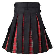 Spring/Summer European & American Popular Men's Scottish Tartan Contrast Color Pleated Kilt - Multicolor - View 2