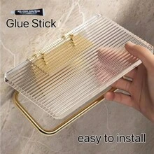 带手机架的卫生纸架，浴室装饰卫生纸架，粘胶或螺丝壁挂式卫生纸卷收纳架，不锈钢浴室纸巾卷架，浴室配件，浴室工具 - 彩色 - 查看 6