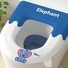 Vỏ bọc bồn cầu chống thấm nước không giặt được hoạt hình dễ thương, đệm bồn cầu, phổ biến cho mọi mùa - Nhiều màu - Xem 3