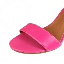 Women Heeled Sandals - Hồng - Xem 4
