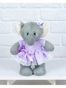 Kit Of 4 Plush  Bears For Girls, 20 Cm (Giraffe, Lion, Monkey And Elephant) - Niches And Decorations - 紫丁香 - 查看 5