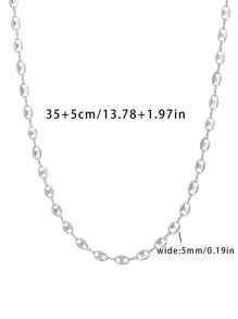 1 Máy Tính Handmade Cổ Liên Kết Hạt Cà Phê Dây Thép Không Gỉ Trang Sức Dây Chuyền Nữ Trang Trí Hàng Ngày - Chuỗi liên kết hạt cà phê - Xem 7