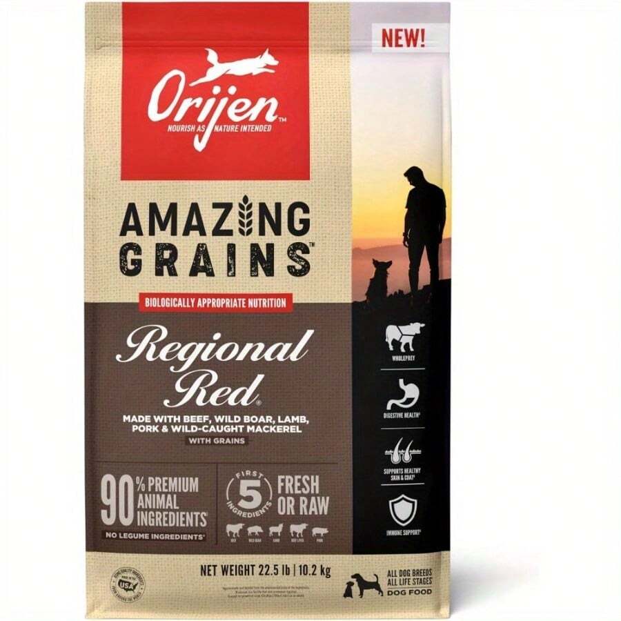 Orijen ORIJEN AMAZING GRAINS REGIONAL RED Dry Dog Food, High Protein
