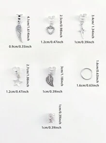 45 stuks legering zonnethema gemengde stijl haarringset met haaraccessoires zomer Loc haarsieraden voor vlechten voor meisjes en vrouwen boho haarspeldjes