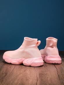 2023 Giày thể thao thông thường mới cho trẻ em, Giày thể thao nhẹ và thoáng khí cho bé gái - Hồng - Xem 6