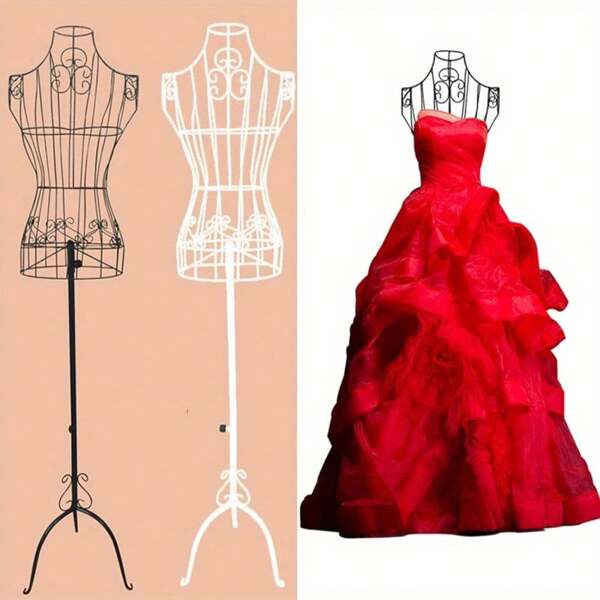 Dressmaking Mannequin Female Mannequin Stand Adjust Height Tripod Dress Stand Mannequin Torso Body With Metal Wire Busts Stand For Clothing Display
