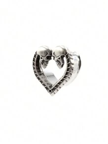 2 Pieces 8-25mm Stainless Steel Heart Love Skull Flared Women Ear Tunnels Plugs Expander Stretcher Earrings Body Piercing Jewelry