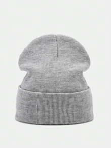 [Customized]1pc Unisex Personalized Cap With Text, Name Or Logo, Knitted Beanie With Rolled Edge, Suitable For Daily Wear, Father's Day And Mother's Day Gift,Forest Tones - Puff Print - View 19