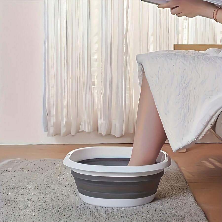 1PC/2PCS/3PCS Large Portable Folding Washbasin - Collapsible For Travel & Outdoor Use, Ideal For Home Foot Soa - Multicolor - View 1