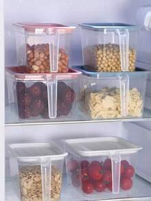 1pc Airtight Cereal, Grains And Flour Storage Container, Large Capacity Plastic Sealed Food Storage Bin For Kitchen, Pantry And Countertop,Kitchen Storage,Kitchen Organizer,Kitchen Organiser,Storage Items,Kitchen,Storage,Organizer,Organiser,Organization,Organizers,Drawer Organizer,Travel,Kitchen Items,Kitchen Utensils,Kitchen Tools,Kitchen Things. - Multicolor - View 11