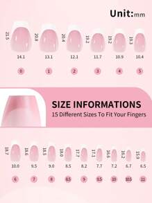 Nail Kingdom 120Pcs French Soft Gel X Nail Tips Full Cover 3-In-1 Artificial Coffin Square Fake Nails Tips French Tips Seamless Removable Reusable Press On Nails Nail Supplies Nails - Multicolor - View 5