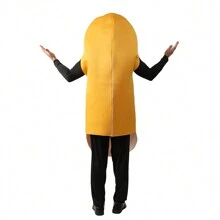 Men's Funny Bread Shaped Costume - Gold - View 7