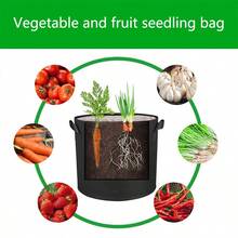 5加仑/18.9升加厚无纺布种植袋带手柄，颜色随机，家庭露台育苗袋/花盆/树木种植袋 - 彩色 - 查看 3