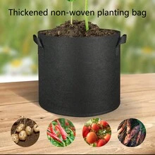 5加仑/18.9升加厚无纺布种植袋带手柄，颜色随机，家庭露台育苗袋/花盆/树木种植袋 - 彩色 - 查看 5