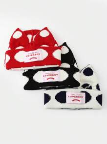 1 Peça Gorro de Malha no Estilo Y2K para Mulheres, Quente para Usar ao Ar Livre no Outono, Inverno e Halloween - Multicolorido - Visão 5