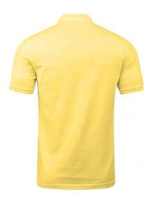 Plain Polo Shirt Men's T-Shirt - Màu vàng - Xem 2