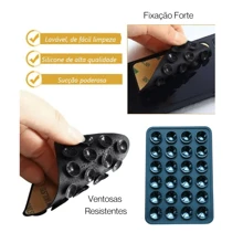 KIT 3 Premium Support Adhesive Case Cell Phone Cover With Suction Cup, Support That Sticks - Premium - 灰色 - 查看 10