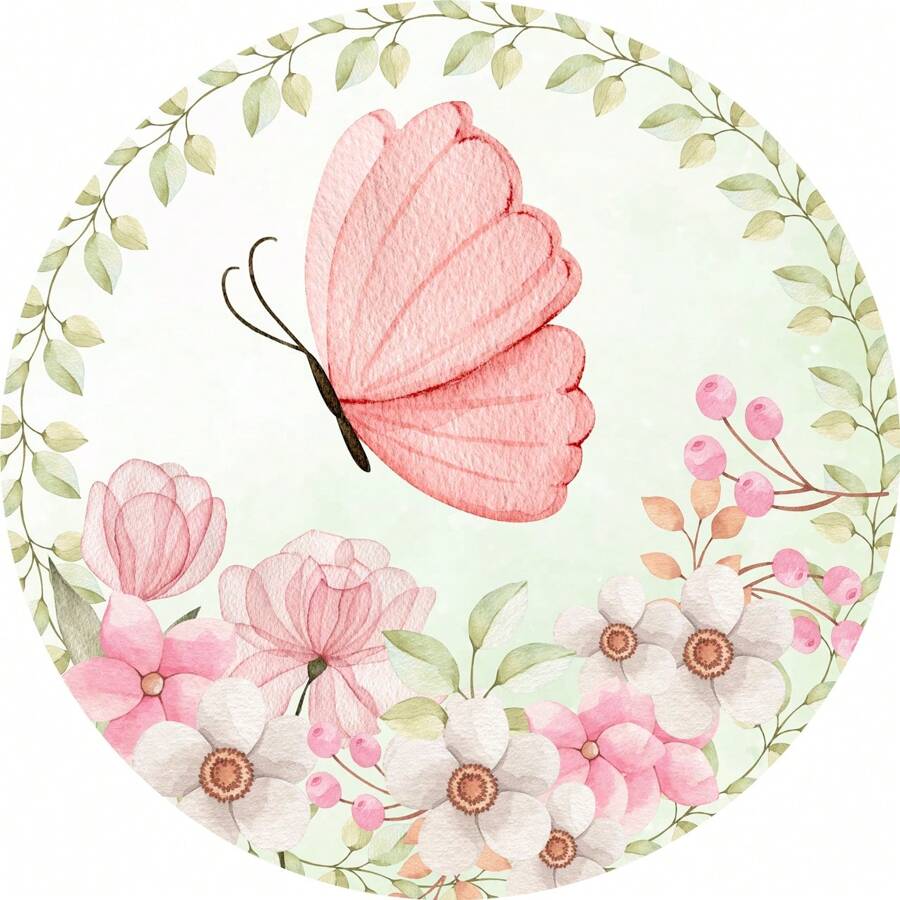 50 4cm Butterfly Label Stickers - 橄欖綠 - 查看 1